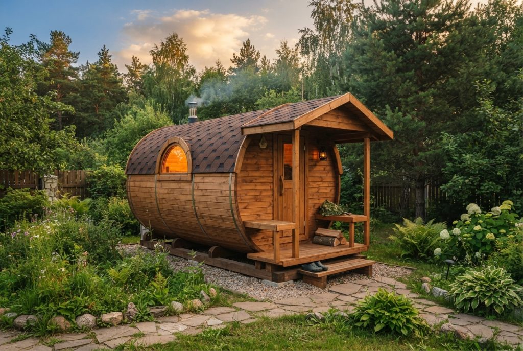 Бочка-баня «Комфорт» 3 м — TODO: заменить на реальное фото от заказчика